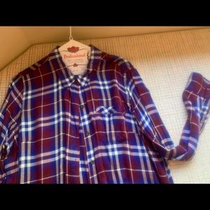Red and Blue Plaid Long Sleeve